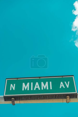 Photo for Welcome to the sign miami av sky blue - Royalty Free Image