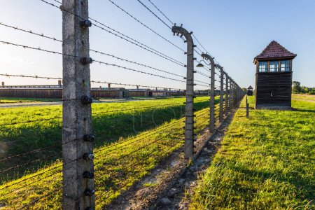 Photo for Auschwitz - Birkenau concentration camp. Holocaust memorial. Oswiecim, Poland, 17 July 2022. - Royalty Free Image
