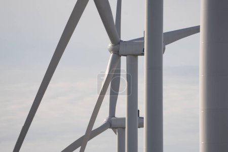 Photo for Wind Turbines Generating Wind Power Green Clean and Renewable Energy - Royalty Free Image