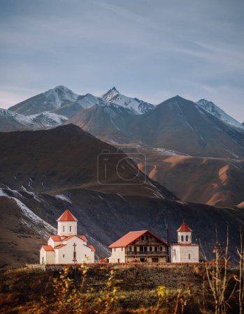 Orthodox Christian church in Caucasian mountains, Georgia