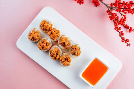 Foto de Rollos de sushi con tapas al horno - Imagen libre de derechos