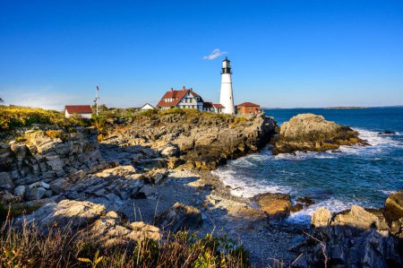 Foto de Portland Headlight Lighthouse, New England - Imagen libre de derechos