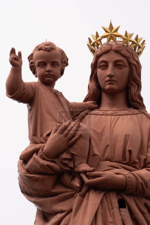 Foto de The statue of Notre-Dame de France on Rocher Corneille - Imagen libre de derechos