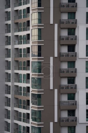 Foto de Apartment and Balcony At Luxury Condo In Asian Megalopolis - Imagen libre de derechos