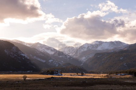 Photo for Rays of sunshine in the mountains of Estes Park. - Royalty Free Image