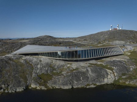 Photo for Ilulissat Isfjordscenter from aerial view - Royalty Free Image