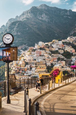 Photo for Mountains with white houses of the amalfi coast of italy - Royalty Free Image
