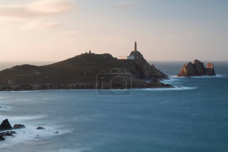 Photo for Faro De Cabo Vilan lighthouse, Galicia, Spain - Royalty Free Image
