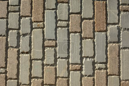 Photo for Texture of stone. Stone in wall. Details of building. Details of house. Surface of stone. - Royalty Free Image