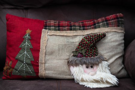 Photo for Christmas pillow with image of Santa Claus - Royalty Free Image