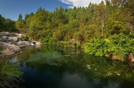 Foto de Natural Pool in Cal river, on the top of Foln an Picn Watermills trail - Imagen libre de derechos