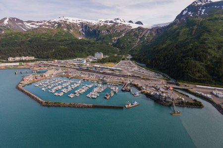 Photo for Downtown Whittier Alaska Aerial Photography - Royalty Free Image