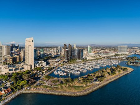 San Diego Waterfront Park & Hotels Aerial Photography