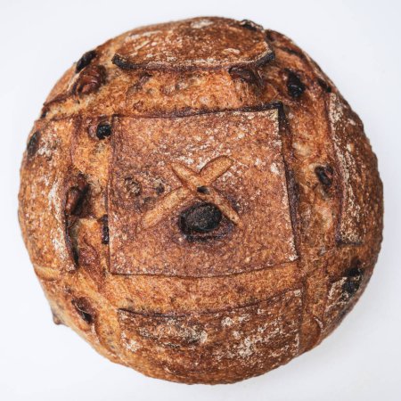 Foto de Cranberry Walnut Bread, Homemade Artisan - Imagen libre de derechos