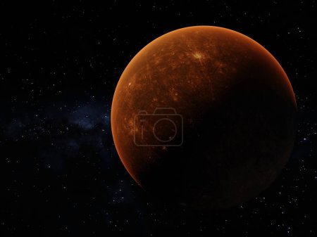 Foto de Close up 3D render of Mercury - Imagen libre de derechos