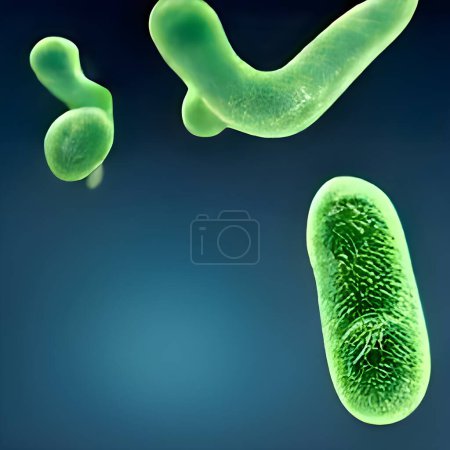 Téléchargez les photos : Bactéries microscopiques. Legionella pneumophila illustration - en image libre de droit