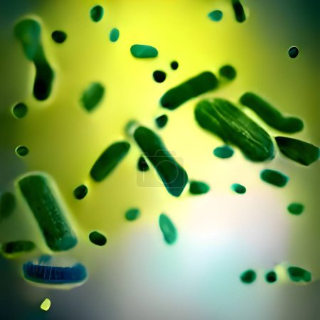 Photo for Microscopic bacteria. Legionella pneumophila illustration - Royalty Free Image