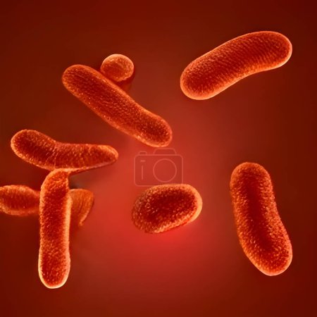 Photo for Microscopic bacteria. Legionella pneumophila illustration - Royalty Free Image