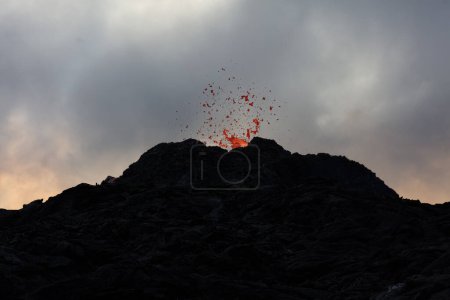 Photo for Lava erupts from volcano crater - Royalty Free Image