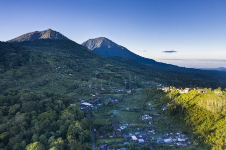 Photo for Drone view of the volcanic mountain of Munduk in Bali Indonesia - Royalty Free Image