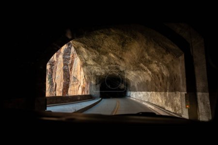 Photo for View of Zion-Mount Carmel Highway and Tunnel - Royalty Free Image