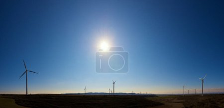 Photo for Wind turbines generators for renewable electric energy production - Royalty Free Image