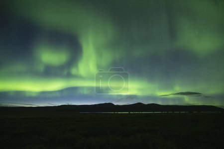 Northern Lights - Aurora Borealis fill sky over Padjelanta national park, Lapland, Sweden