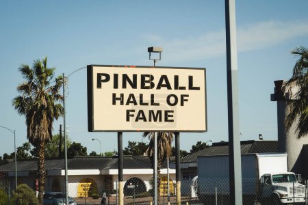 Photo for Sign for the Pinball Hall of Fame in Las Vegas Nevada - Royalty Free Image