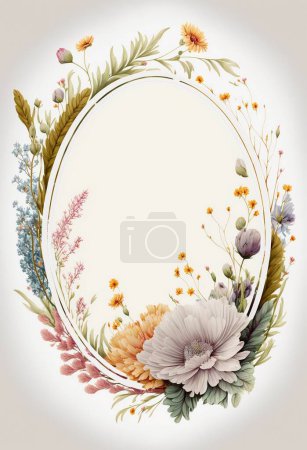 Photo for Empty nature themed picture frame with copy space for quotes, photos - Royalty Free Image