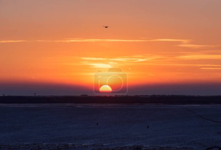 Photo for Late sunset with clouds above the coast - Royalty Free Image
