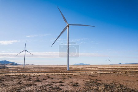 Photo for Wind turbines in New Mexico producing alternative green energy - Royalty Free Image