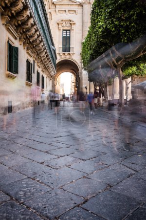 Photo for People at Valletta Street, Malta - Royalty Free Image