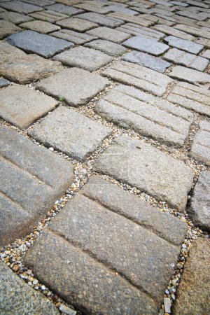 Photo for Floor of a street with stone tiles. - Royalty Free Image
