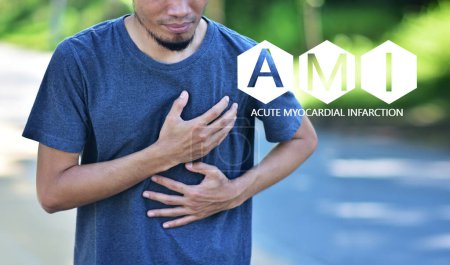 Photo for Man Problem AMI Acute Myocardial Infarction - Royalty Free Image
