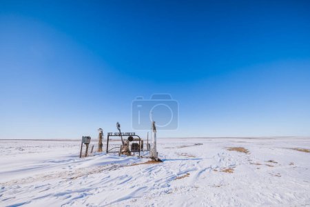 Photo for Mount Sunflower in winter, highest point in Kansas - Royalty Free Image