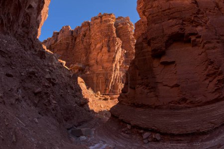 Photo for The narrows of Cathedral Canyon that follows Cathedral Wash toward the Vermilion Cliffs in Glen Canyon Recreation Area at Marble Canyon Arizona. - Royalty Free Image