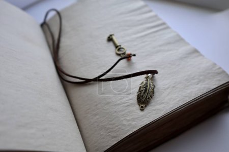 Photo for Handmade bookmarks in a notebook - Royalty Free Image