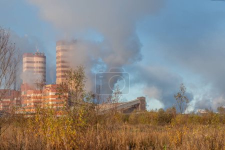 Photo for Metallurgical production, the concept of ecology - Royalty Free Image