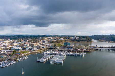 The Olympia, Washington waterfront in March of 2023