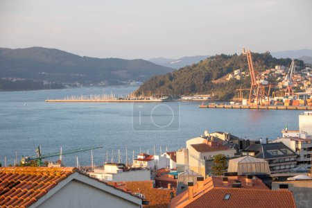 Foto de Paisaje de Vigo, al atardecer, Galicia, España - Imagen libre de derechos
