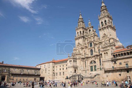 Foto de The cathedral of Santiago de Compostela in Galicia, Spain - Imagen libre de derechos