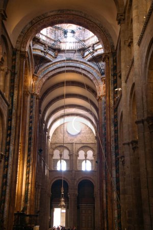 Téléchargez les photos : Intérieur de la cathédrale Saint-Jacques-de-Compostelle, Galice, Espagne - en image libre de droit