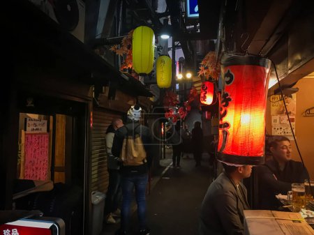 Photo for Traditional Japanese market hall in Shinjuku neighborhood. - Royalty Free Image