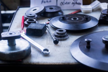 Photo for Technician in grinding shop working - Royalty Free Image