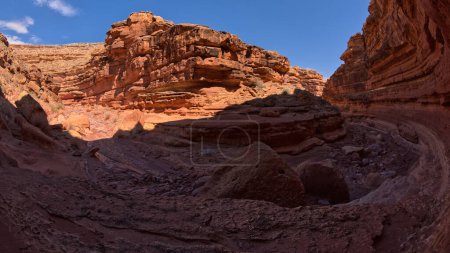 Photo for A narrow bend in the south fork of Soap Creek Canyon at Marble Canyon Arizona. - Royalty Free Image