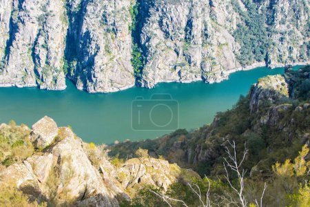 Foto de Paisaje de Ribeira Sacra y cañón del río Sil en Galicia, España - Imagen libre de derechos