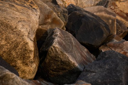 Photo for Rocks on the Beach at Sunrise - Royalty Free Image