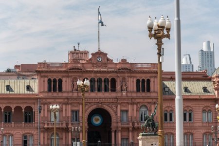 Foto de Hermosa vista al edificio histórico Casa Rosada en el centro de Buenos Aires, Argentina - Imagen libre de derechos