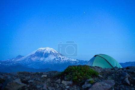 Photo for Sleeping under the stars at Mt Rainier National Park - Royalty Free Image