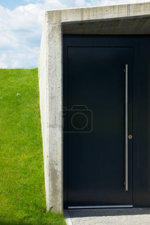 Photo for Entrance door to an underground installation. - Royalty Free Image